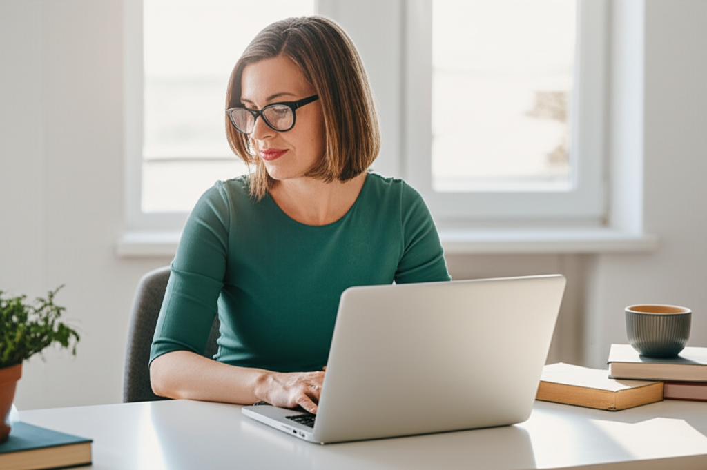Professional woman at desk